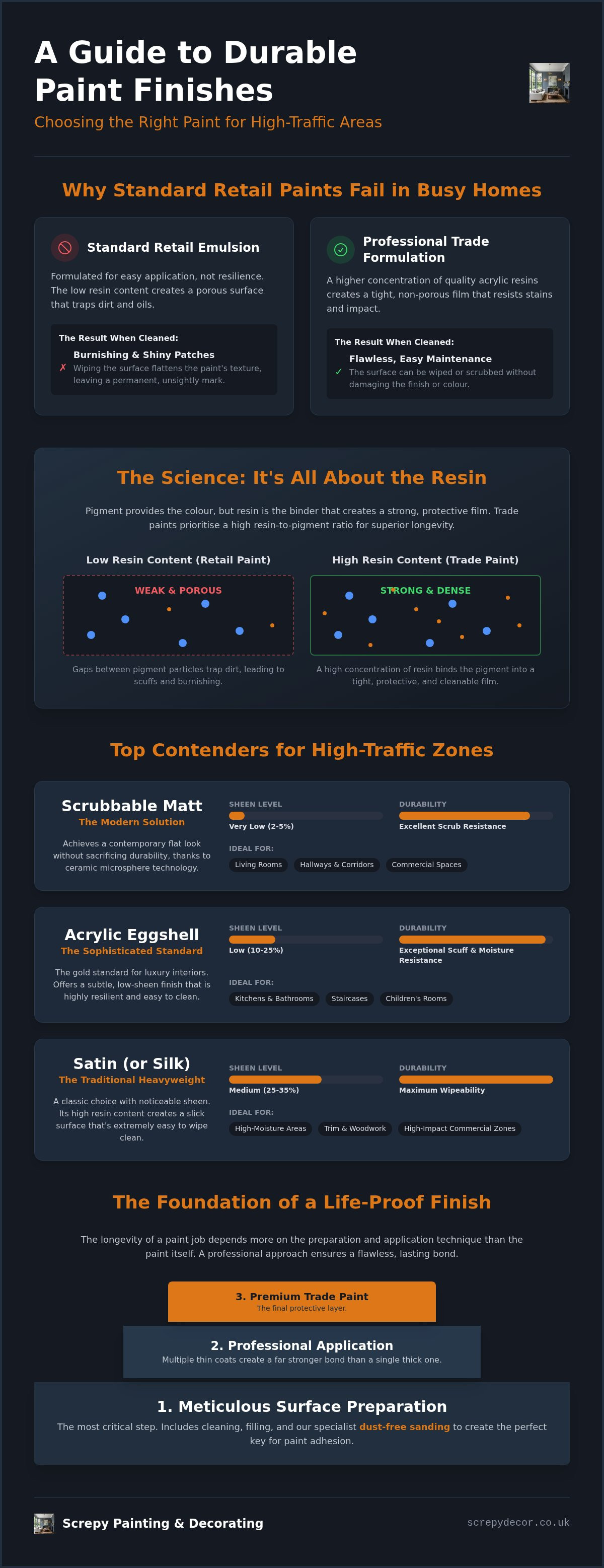 A Guide to Durable Paint Finishes Infographic