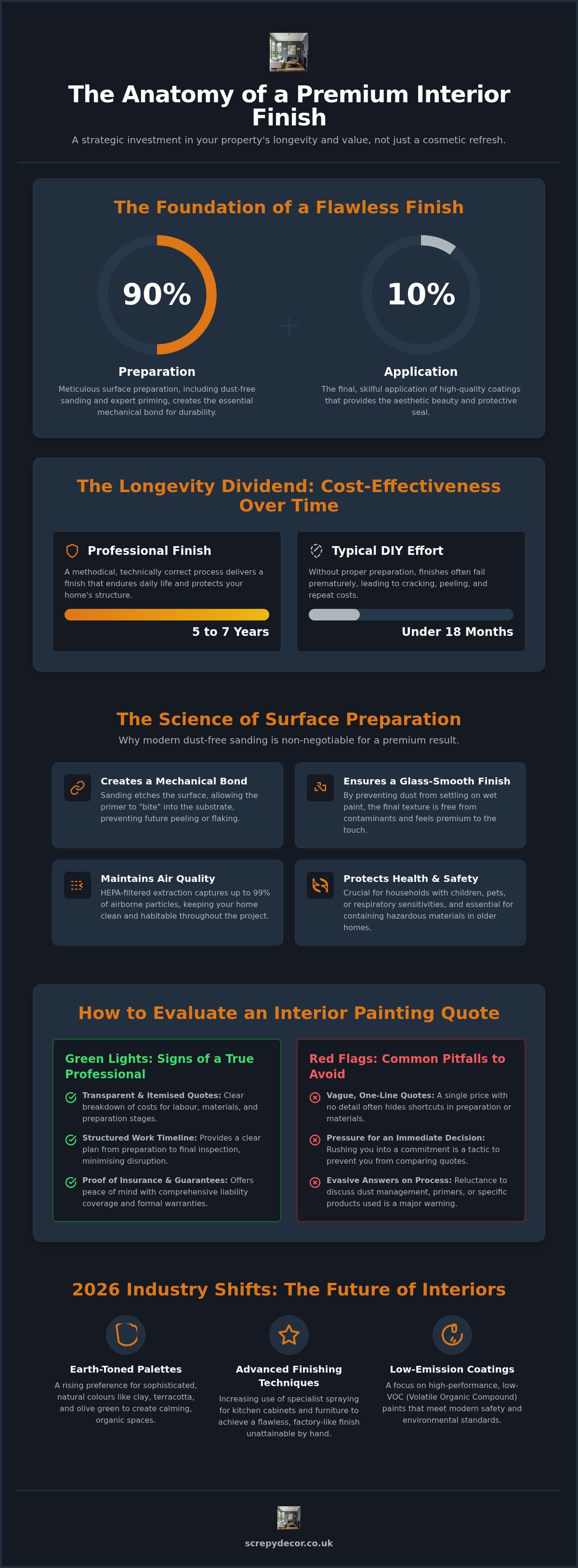 Professional Interior Painters: The Ultimate Guide to a Flawless Home Transformation Infographic
